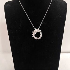 NEW Touchstone Silver Necklace with Leaf Design